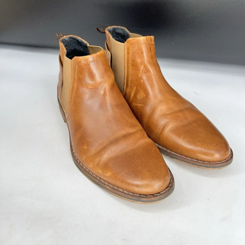 Bull Boxer Lavorazione Artiginale Boots Mens Sz 9 Brown Leather Made In Portugal